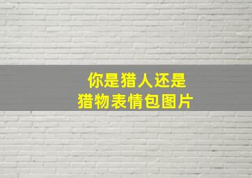 你是猎人还是猎物表情包图片