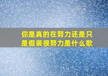 你是真的在努力还是只是假装很努力是什么歌