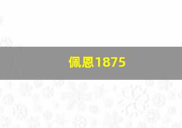 佩恩1875