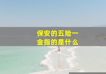 保安的五险一金指的是什么