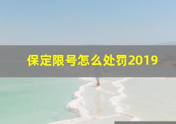 保定限号怎么处罚2019