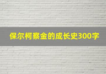 保尔柯察金的成长史300字