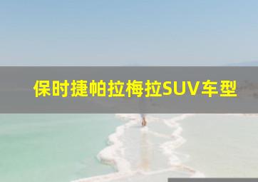 保时捷帕拉梅拉SUV车型