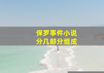 保罗事件小说分几部分组成