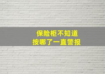 保险柜不知道按哪了一直警报