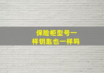 保险柜型号一样钥匙也一样吗