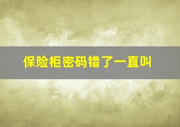 保险柜密码错了一直叫