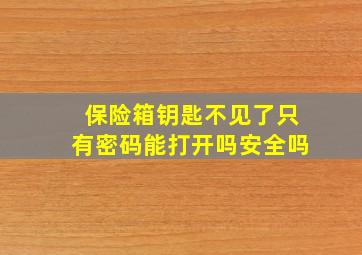 保险箱钥匙不见了只有密码能打开吗安全吗