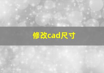 修改cad尺寸