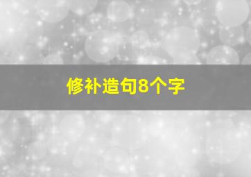 修补造句8个字