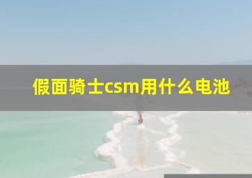 假面骑士csm用什么电池