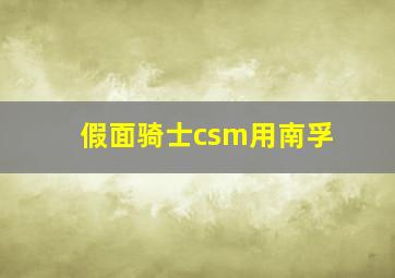 假面骑士csm用南孚