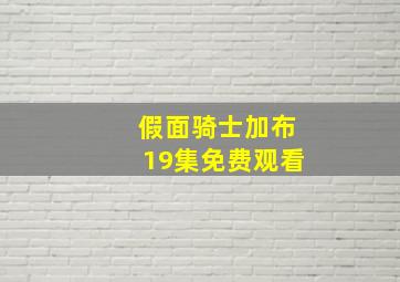 假面骑士加布19集免费观看