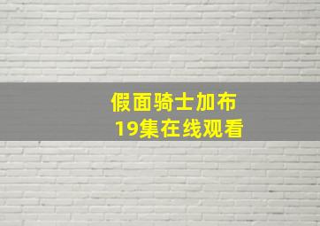 假面骑士加布19集在线观看