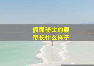 假面骑士的腰带长什么样子