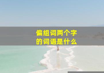 偏组词两个字的词语是什么