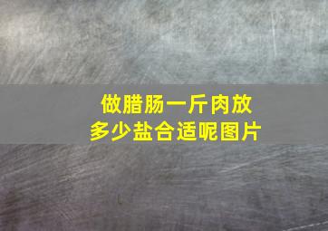 做腊肠一斤肉放多少盐合适呢图片