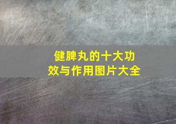 健脾丸的十大功效与作用图片大全