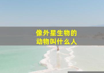 像外星生物的动物叫什么人