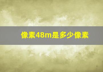 像素48m是多少像素