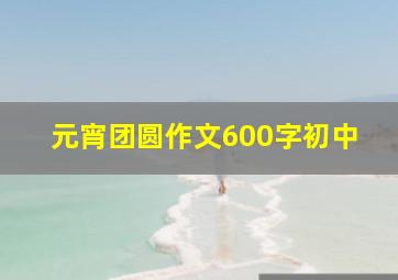 元宵团圆作文600字初中