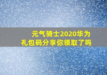 元气骑士2020华为礼包码分享你领取了吗