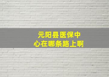 元阳县医保中心在哪条路上啊