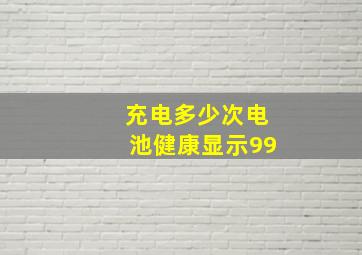 充电多少次电池健康显示99