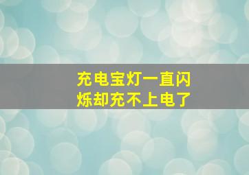 充电宝灯一直闪烁却充不上电了