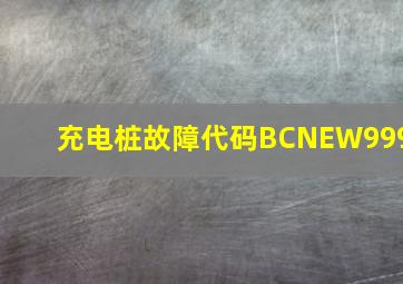 充电桩故障代码BCNEW999