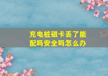 充电桩磁卡丢了能配吗安全吗怎么办