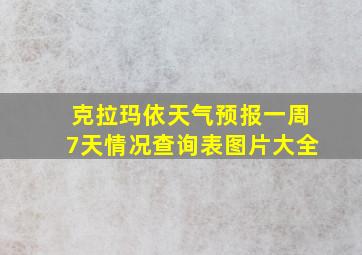 克拉玛依天气预报一周7天情况查询表图片大全