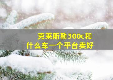 克莱斯勒300c和什么车一个平台卖好