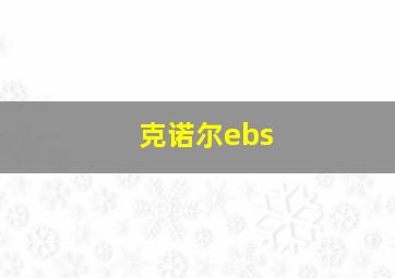 克诺尔ebs