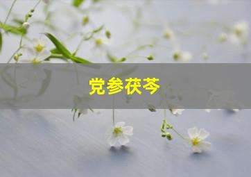 党参茯芩