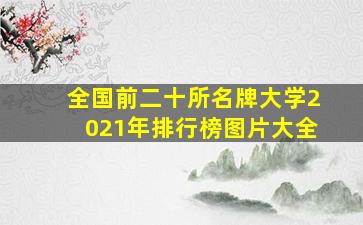 全国前二十所名牌大学2021年排行榜图片大全