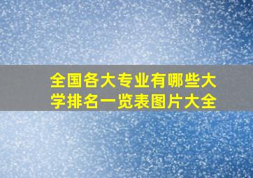 全国各大专业有哪些大学排名一览表图片大全