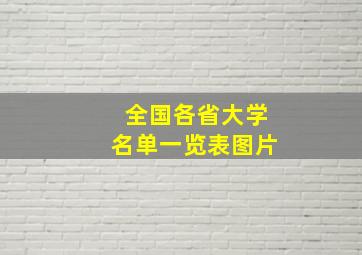 全国各省大学名单一览表图片