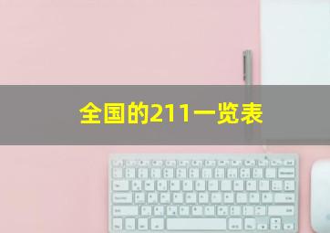 全国的211一览表