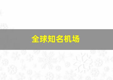 全球知名机场