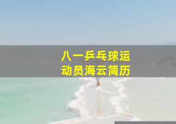 八一乒乓球运动员海云简历