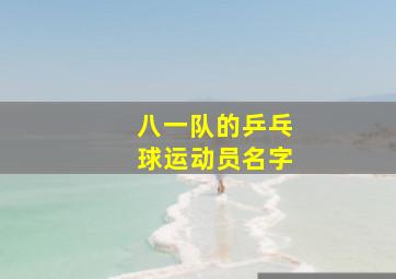 八一队的乒乓球运动员名字