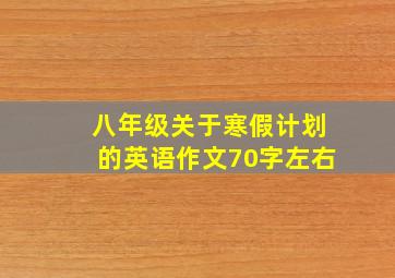 八年级关于寒假计划的英语作文70字左右