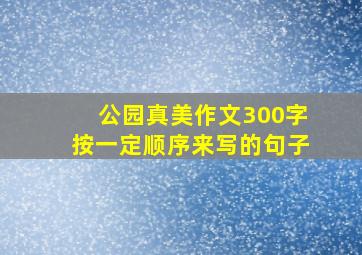 公园真美作文300字按一定顺序来写的句子