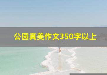 公园真美作文350字以上