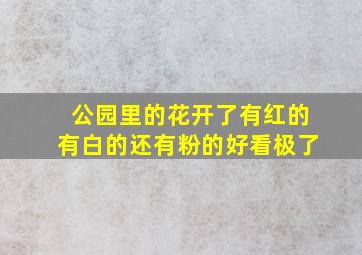 公园里的花开了有红的有白的还有粉的好看极了