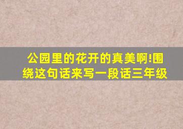 公园里的花开的真美啊!围绕这句话来写一段话三年级