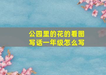 公园里的花的看图写话一年级怎么写