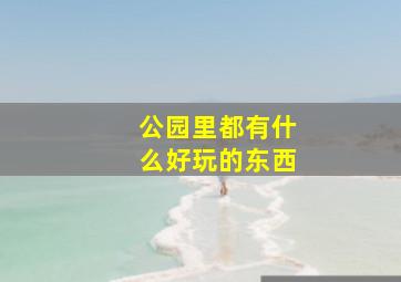 公园里都有什么好玩的东西