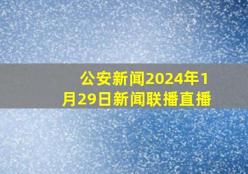 公安新闻2024年1月29日新闻联播直播